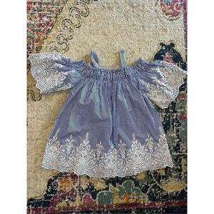 Poof New York Blue Lace Blouse (L)